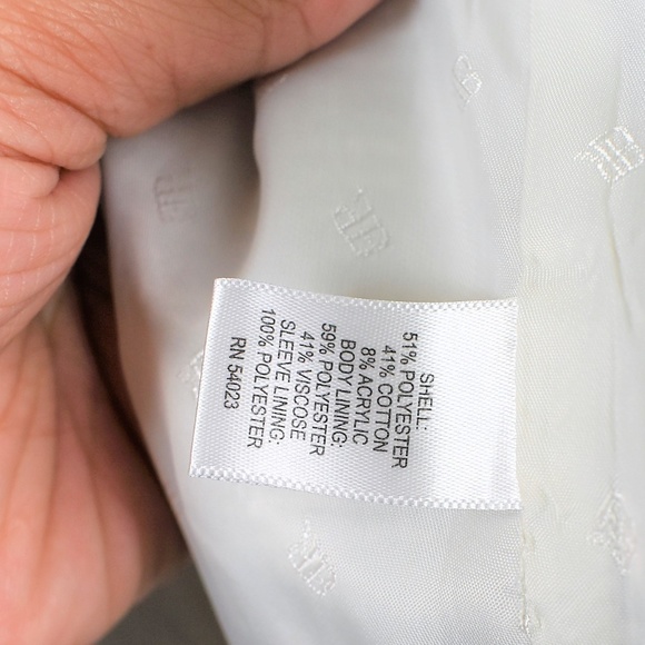 Banana Republic Red Gray Tweed Jacket Red Piping - Picture 8 of 8